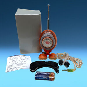 Vintage Hewlett Packard HP Promotional AM/FM Radio Footed Acrylic Egg Tested